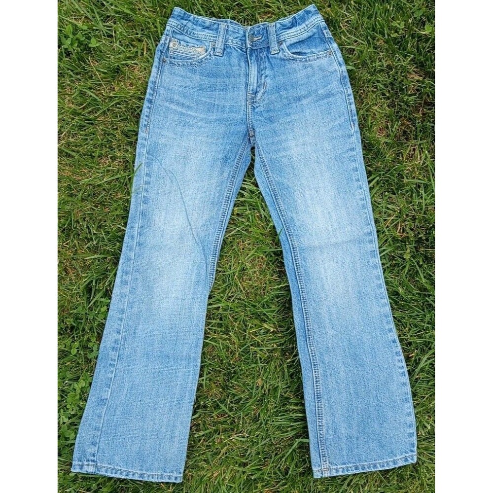 Rock & Roll Denim Boys Bootcut Jeans Size 12R | Western Cowgirl Light Wash